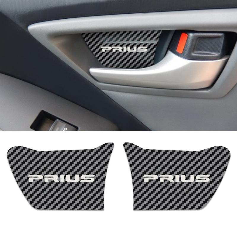 4PCS Car Door Handle Ornament Car Styling for Toyota Prius 30 Stainless Steel Sticker Interior Accessories