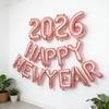Ballon BONNE ANNÉE 2026 16 Pouces Lettre en Aluminium Ballons Bonne Année Bannière NYE Décoration de Fond pour Fournitures de Fête de Réveillon du Nouvel An