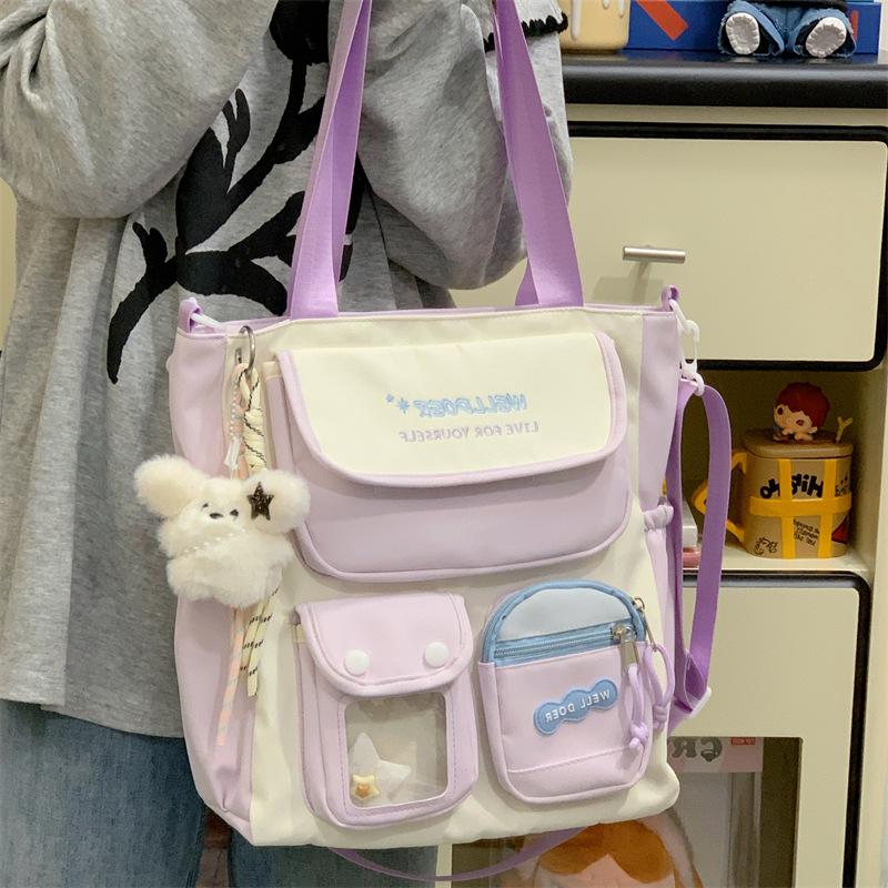 Schoolbag Large capacity schoolbag Girls primary school students High value Small fresh color matching backpack Junior high school students Versatile