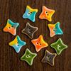 Square Star Handmade Ceramic Buttons - Clothing Accessories Parts