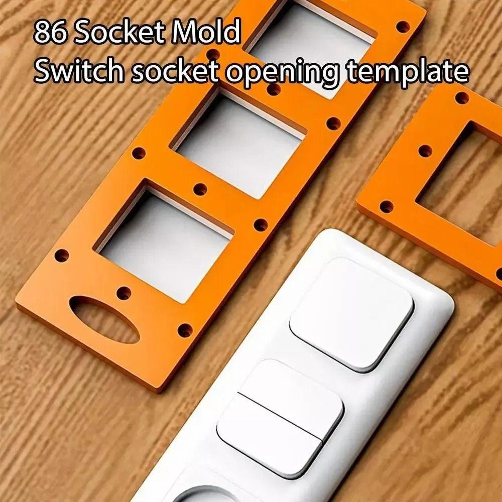 Portable 86 Type Switch Bottom Template Wear-resistant Durable Bottom Box Opening Mold Precise Sockets Open Hole Position Tool