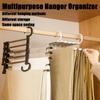5 In 1 Magic Trouser Rack Hangers Stainless Steel Folding Pant Rack Tie Hanger Shelves Bedroom Closet Organizer Wardrobe Storage