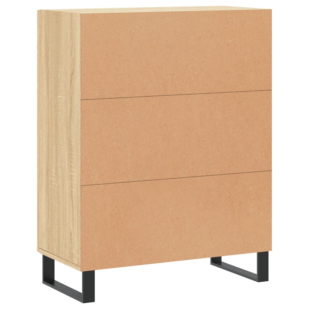 Sideboard in Sonoma Oak Finish 27.4 x 13.4 x 35.4 in (69.5 x 34 x 90 cm) Engineered Wood