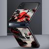 Japanese Bushido Samurai Phone Case for Samsung Galaxy Z Flip 3 4 5 Shell For Samsung Z Flip3 Flip4 Hard PC Fundas Bumper Cover