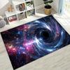 Dreamy Galaxy Universe Space Stars Black Hole Earth Rug for Bedroom Living Room Sofa Home Doormat Decor,Kid Non-slip Floor Mat