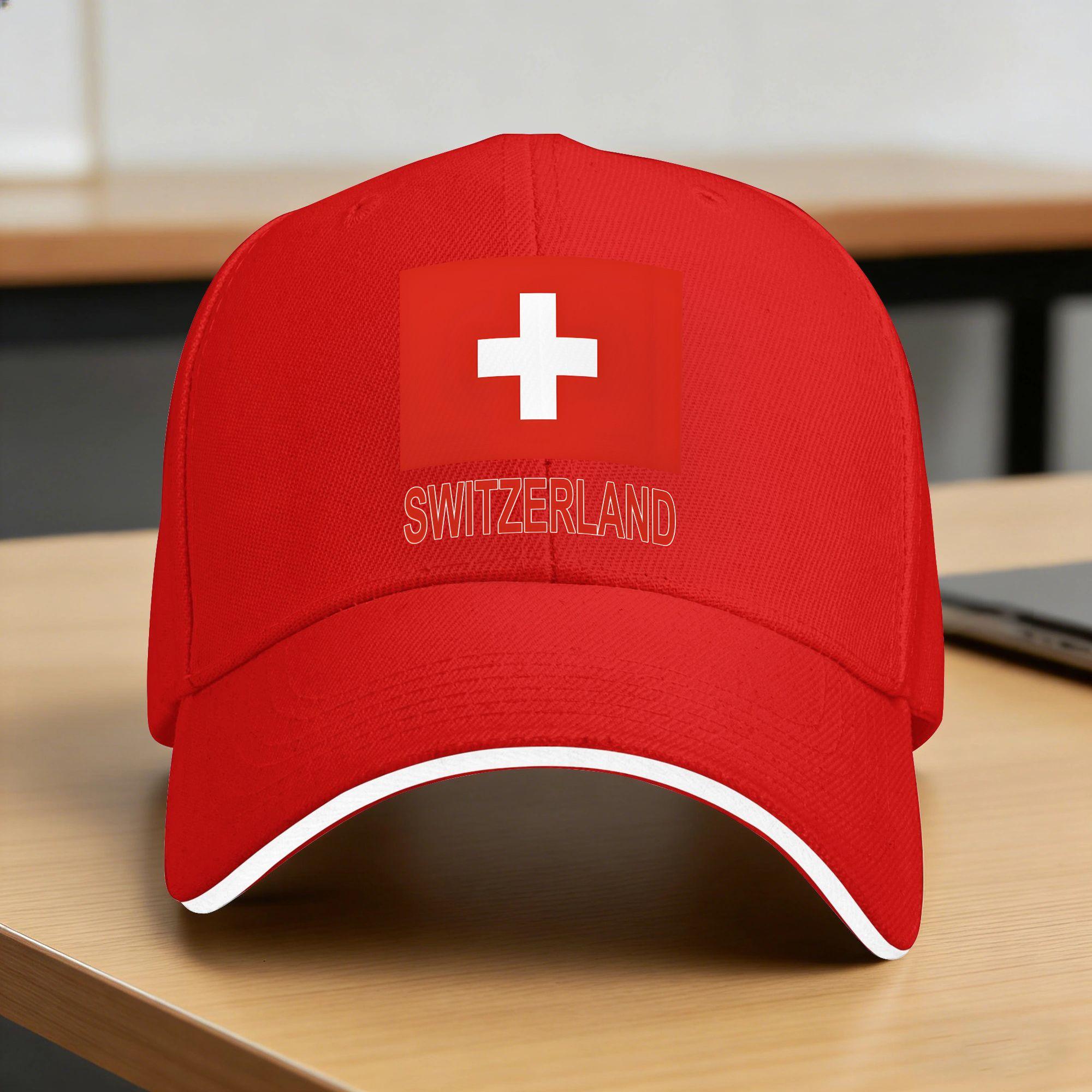 The Pride of Switzerland Casual Baseball Cap Summer Swiss Flag Trucker Hat SunProof Snapback Cap Unisex Women Baseball Caps One Size
