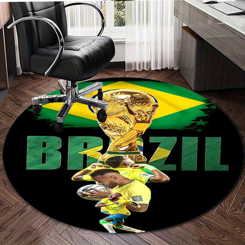 1pc Neymar8 Carpet, Round Rug, Comfortable, Suitable for Entryways, Living Rooms, Office, And Bedrooms, Christmas Decoration