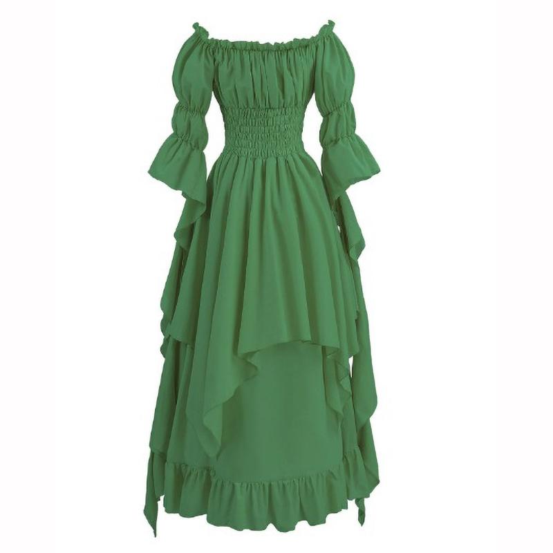 Lace Flared Sleeve Retro Gothic Dress Cosplay Prom Princess