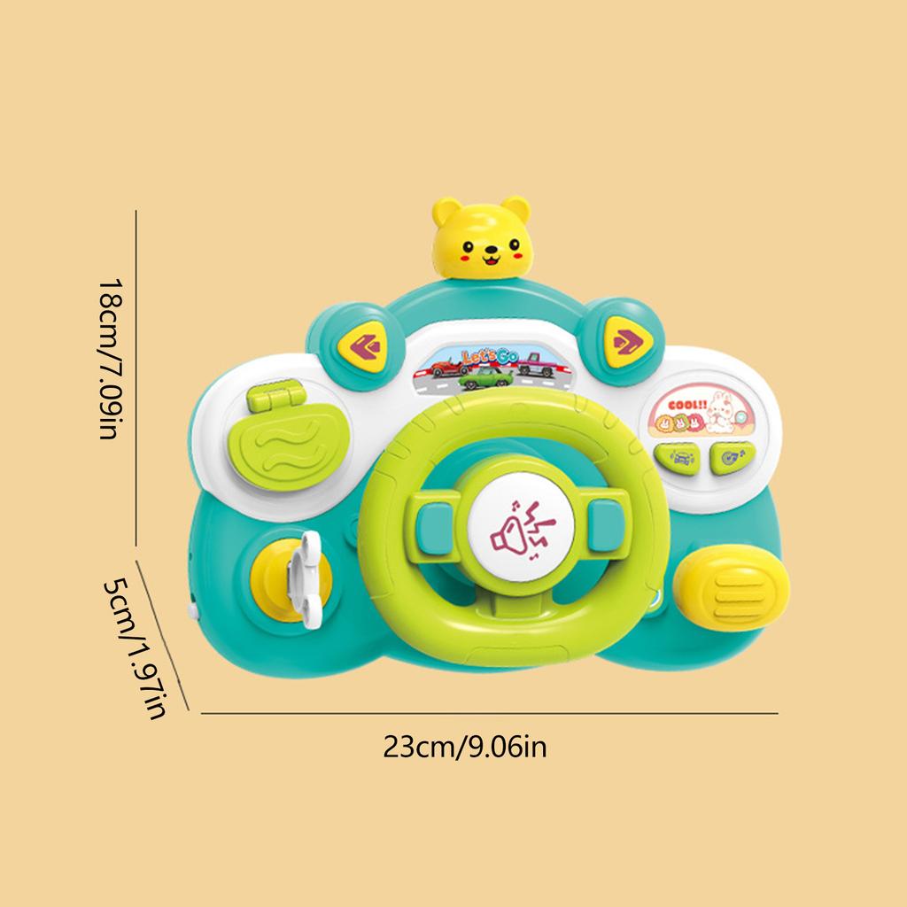 Steering Wheel Musical Toy for Toddler Interaction Car Drive Simulated Toy Baby Child Driving Experience Montessori Toy