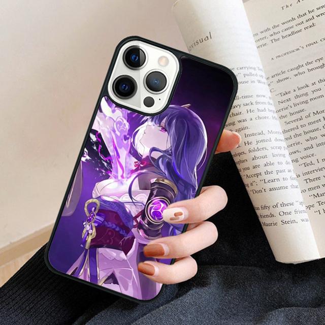 Raiden Shogun Genshin Impact Handyhülle Cover Für iPhone 17 Air 16 15 14 plus 12 13 pro max Hülle Shell Fundas