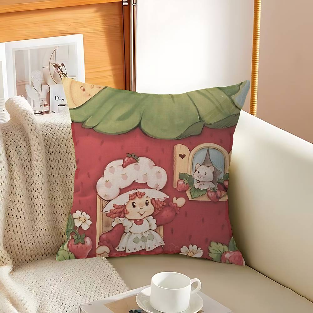 Classic Animation S-Strawberry S-Shortcake Cushion Cover Inches Farmhouse Decor Home Throw Pillow Covers For Couch Decorations