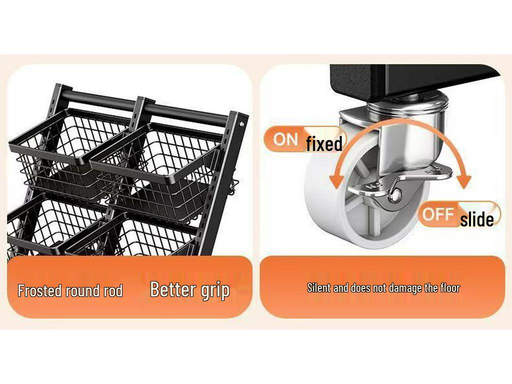 Multifunctional Storage Rack: Kitchen Vegetable, Snack, and Fruit Basket with Multi-layered, Partitioned Design for Living Room or Bedroom.