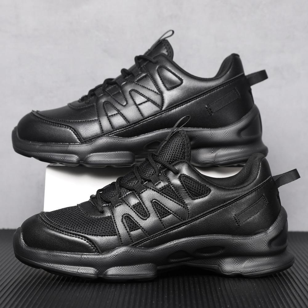 

New walking shoes black classic outdoor sneakers men s breathable mesh shoes platform dad men s shoes 44