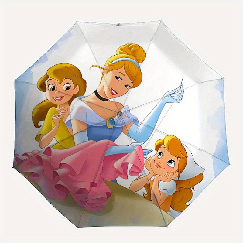 

1pc Princess Cinderella Automatic Umbrella | Portable Foldable 8-Rib Manual Open, Casual Accessory, Durable Canopy yy250823092
