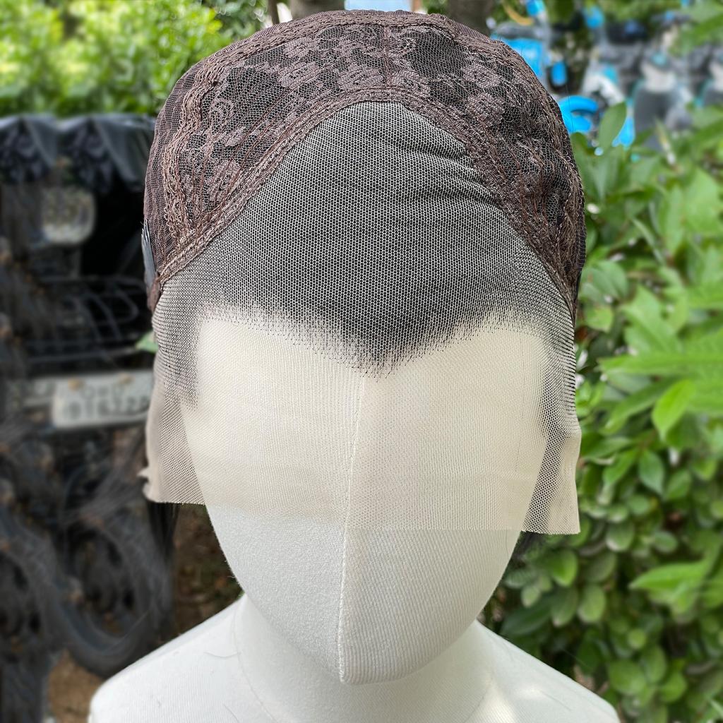 Peruci Sintetice Negru Jet Vârf de Văduvă pentru Bărbați Peruci cu Plasă 13x4 Tuns Scurt Bob Peruci Cosplay pentru Femei Densitate 150% Fără Lipici
