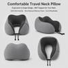Cationic Cool Feeling U-shaped Pillow, Slow Rebound Memory Foam Neck Support Travel Pillow for Office Nap