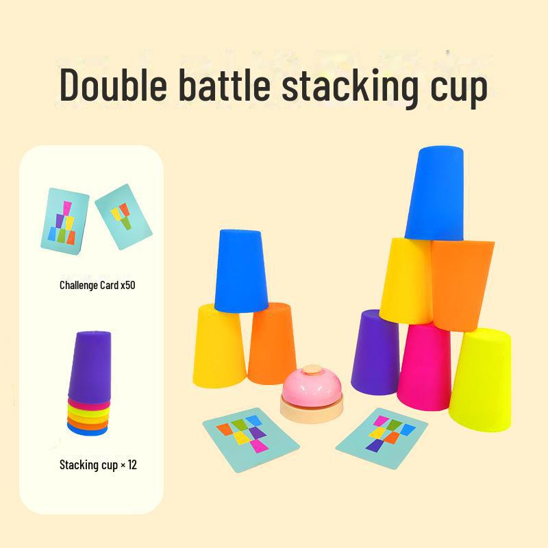 Color Sorting Stacking Cups - Montessori Educational Toy for Ages 2-4