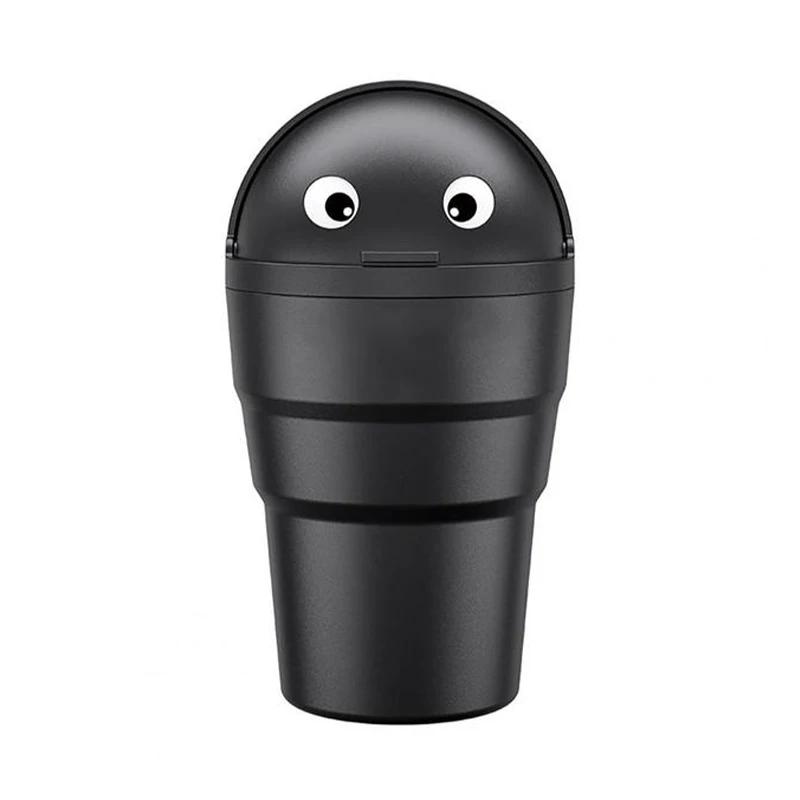 Universal Car Trash Can Auto Organizer Storage Box with Swing Lid Cute Mini Automotive Leakproof Vehicle Trash Bin for Car