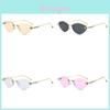 Geometric Square Metal Frame Sunglasses With Uv400 Protection For Fashionable Outdoor Activities