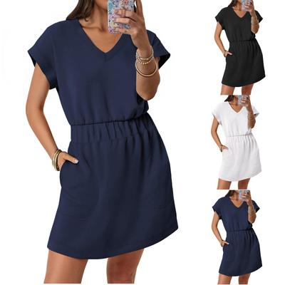 Women's  Short Sleeve Beach Dress Casual Dress