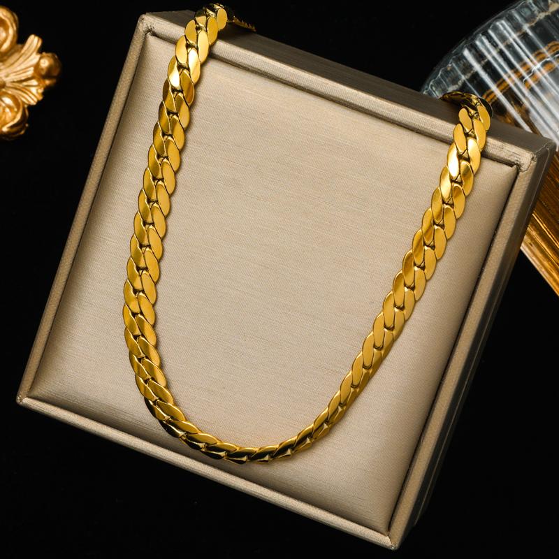 EILIECK 316L Edelstahl Metallkettenhalskette Für Frauen Mode Vergoldete Halskette Wasserdichter Schmuck Damen Geschenk