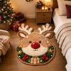 American Christmas Festival Faux Cashmere Bedside Rug - Skin-Friendly, Cold Insulating, Thickened Carpet