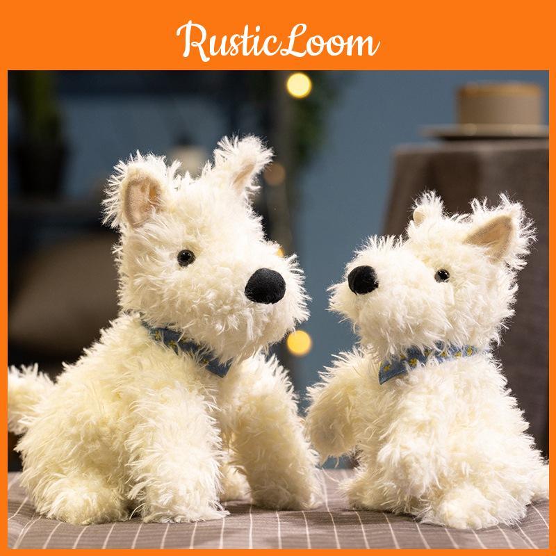 White Highland West Terrier Cuddly Cartoon Girl Children Holiday Gift Dolls