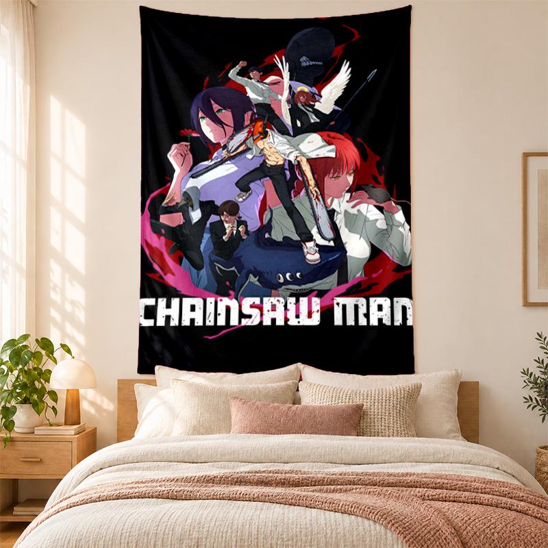 Chainsaw Man Tapestry highquality for decorating living room bedroom dorm walls ideal as bedroom wallart orholiday gift
