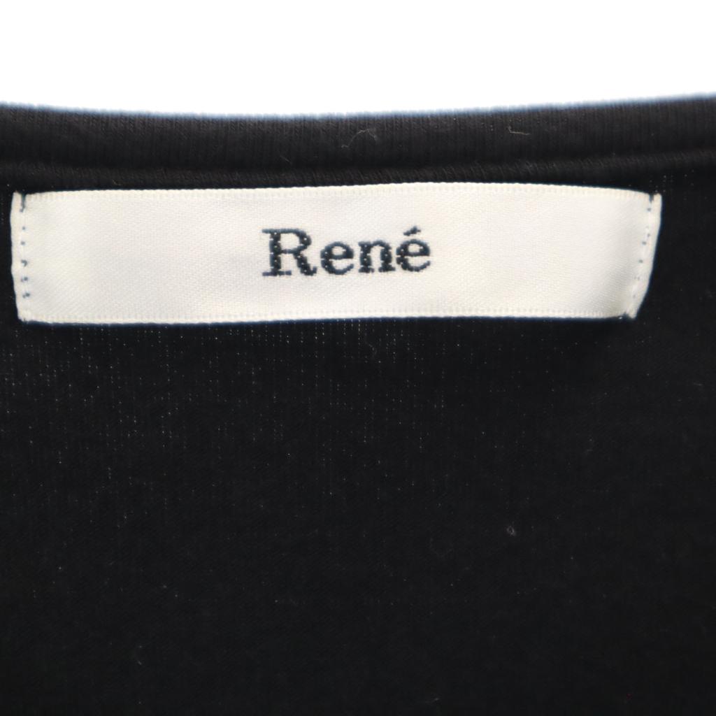 Rene fabricat în Japonia Tricou cu mânecă scurtă 38 negru Femei Folosit