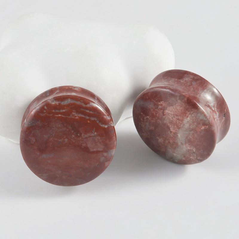 

2 шт., модные однотонные серьги-барабаны на талии, двойной изогнутый камень, вертикальный черный расклешенный нефритовый ухо, широкая грубая бижутерия, пирсинг 6mm