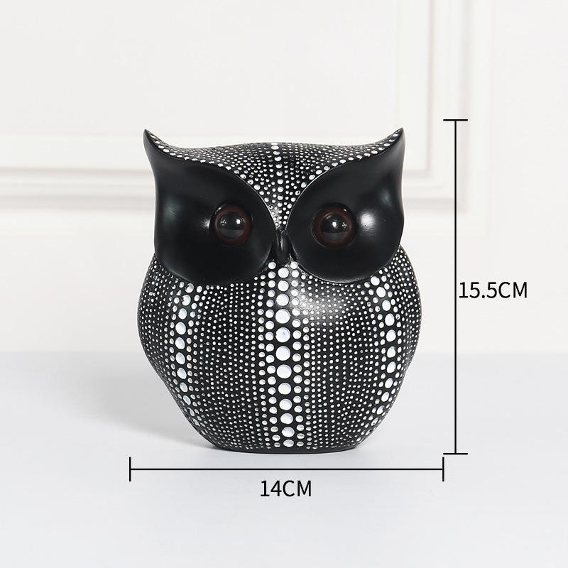 

Nordic Polka Dot Owl Figurine - Creative Soft Decor Resin Craft Ornament