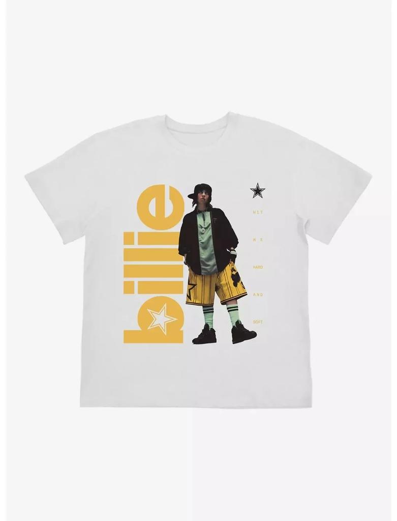 Billie Eilish Bedrucktes Lässiges Mode Sommer T-Shirt Für Unisex Und Wounisex Locker Übergröße Reine Baumwolle Übergröße Kleidung Schwarz