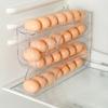 3/4 Layers Automatic Rolling Egg Storage Box Holder Rack Organizer Kitchen Refrigerator Side Door 30 Eggs Dispenser Storage Rack