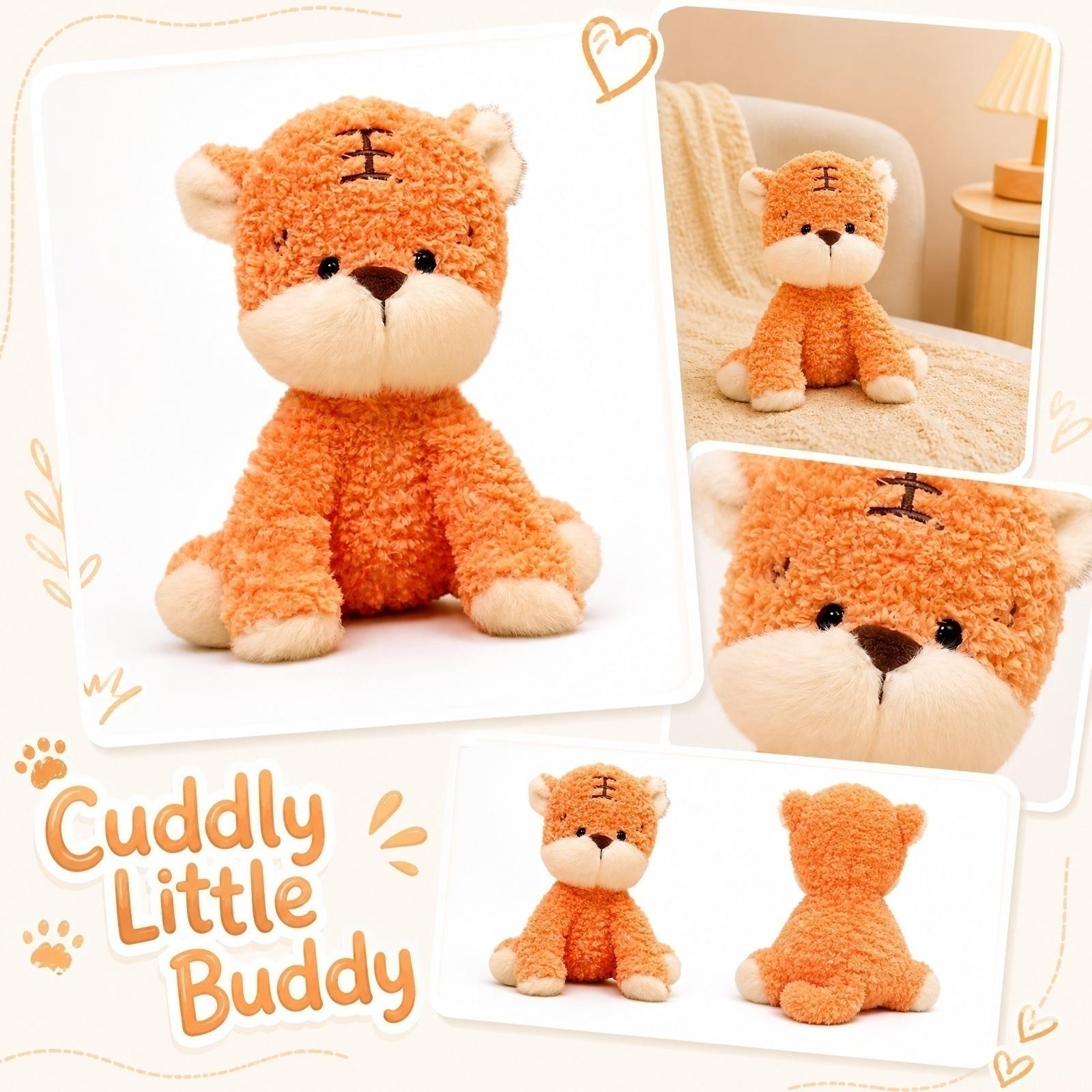 Plush Stuffed Animal Soft Toy Sitting Tiger Design Lightweight and Durable Material Suitable for Children and Collectors One Size