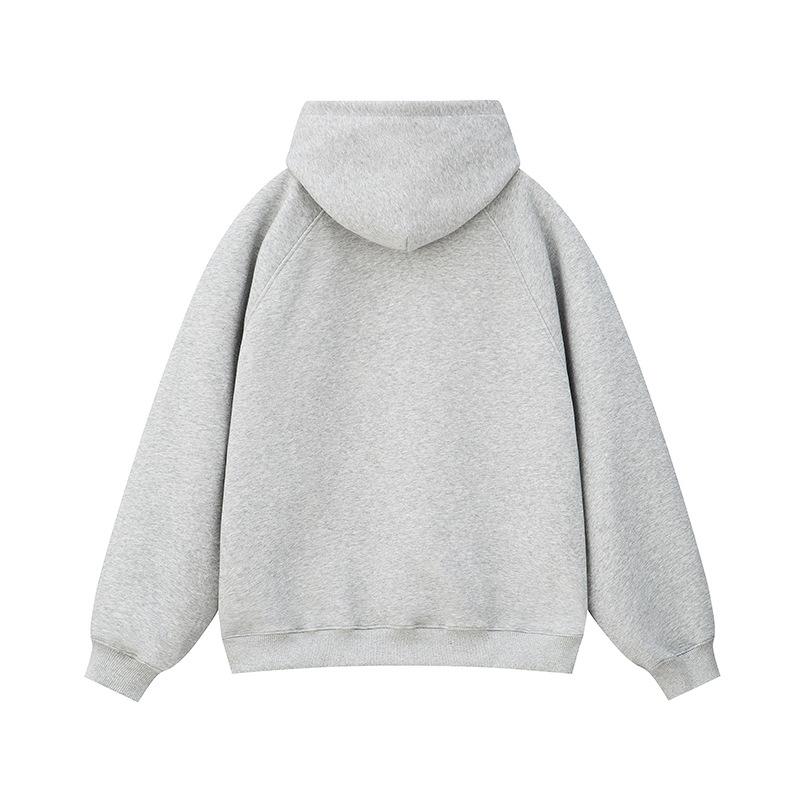Kapuzenpullover Herren Neue Frühlings- und Herbstmode Einfarbige Kapuzenjacke Jungenoberteil Amerikanische High Street Lockerer, verdickter Mantel