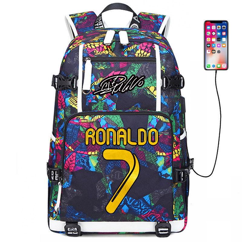 Large Capacity Football Backpack Mbappe School Bag Neymar Signature Backpack