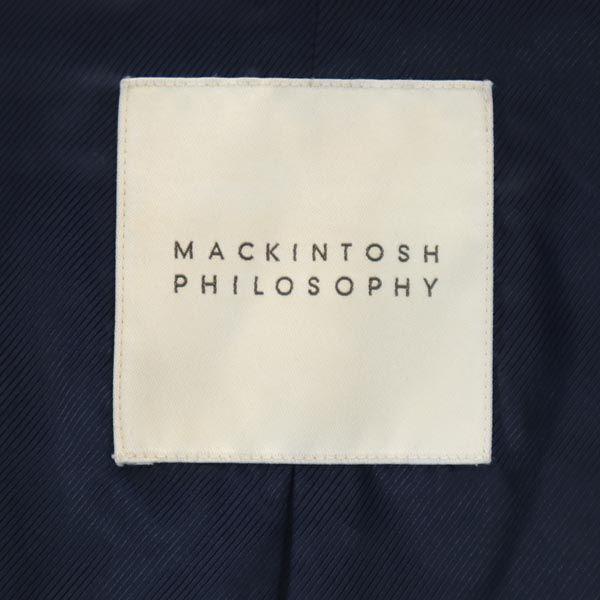 MACKINTOSH PHILOSOPHY Sanyo Shokai Stainless collar coat 38 Navy blue Men's Used
