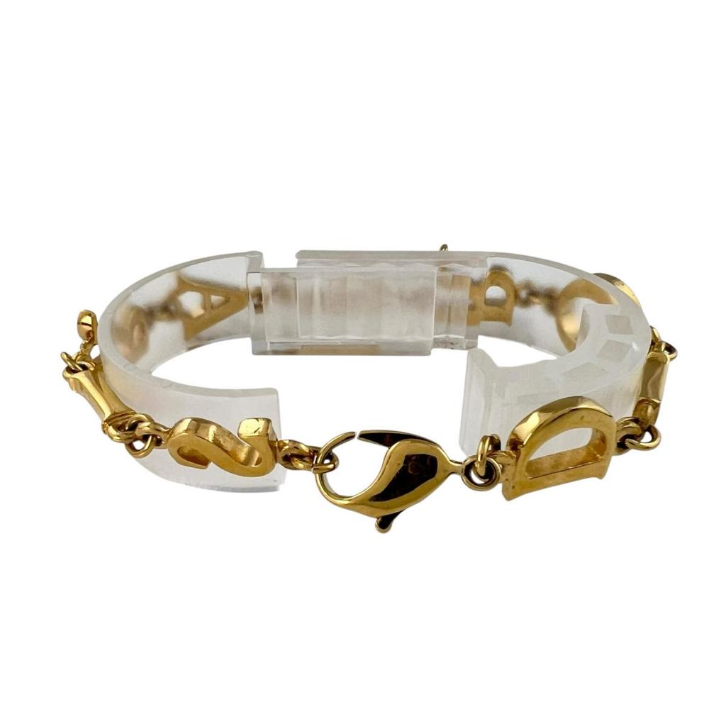 Dior Chain breath Dior Paris bracelet Gold Plated gold unisex Used