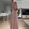 2025 Autumn V-neck Waist-Cinching Cardigan with Fairy Slit and Buttons for Women