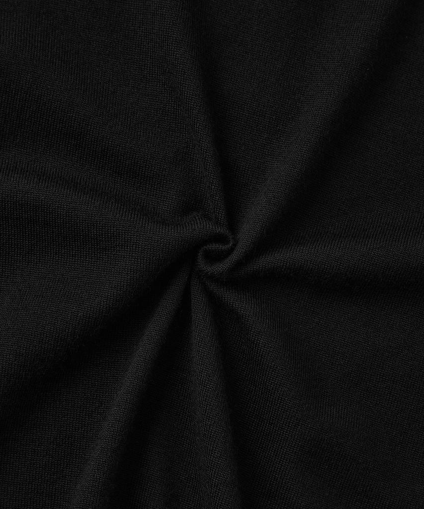 OUTSTANDING Soft Yarn Mock Neck Knit Sweater_Black