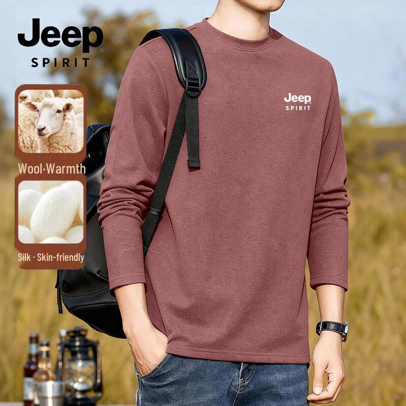 JEEP SPIRIT Men s Thermal Round Neck Long Sleeve Top 2XL