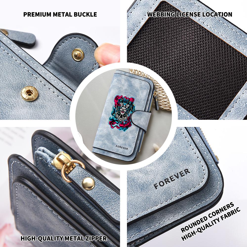 Stylish Pattern Long Wallet Forever Printed Purse Portable Daily Use Card Holder Fashion Casual Zipper Purse