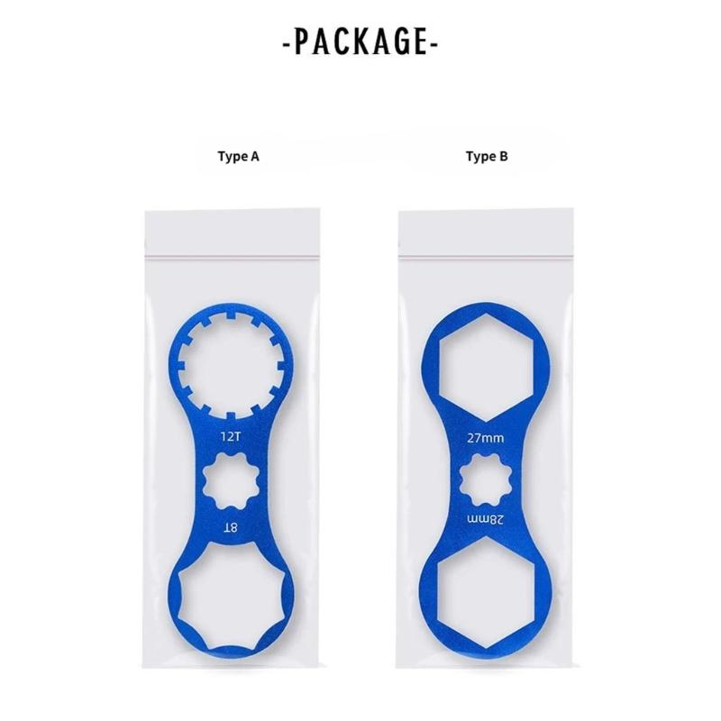 Aluminum Alloy Fork Wrench For Emergency Repairs And Routine Care Of Mountain Bike Suspension Systems Double Head Design