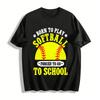 Born To Play Softball Forced To Go To SchoolT Pure Cotton T-shirt