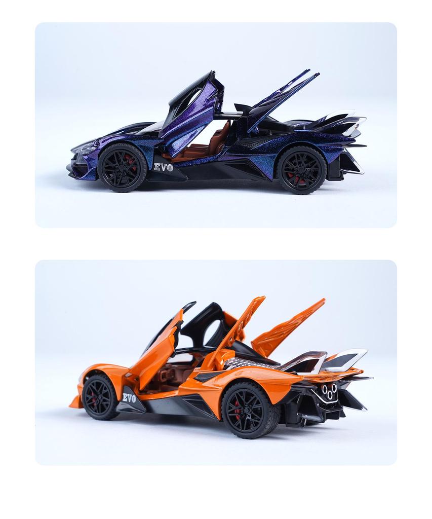 Apollo Sun God 1:32 Alloy Sports Car Toy with Sound and Light Features for Kids