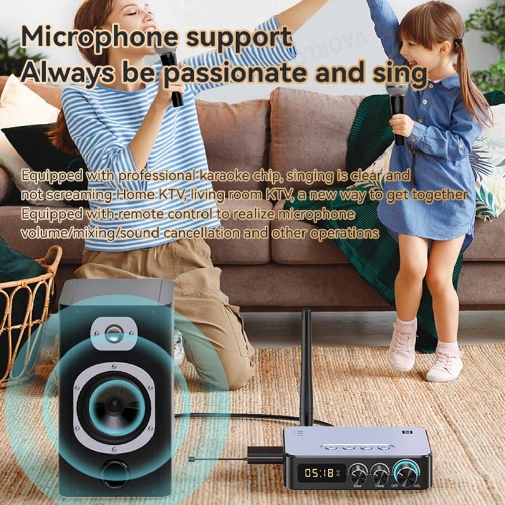 M9 M9Pro Bluetooth Audio Receiver Transmitter DSP Wireless Adapter NFC/AUX/RCA/USB U-Disk/TF/6.5 Mic Karaoke/Coaxial/FM Radio