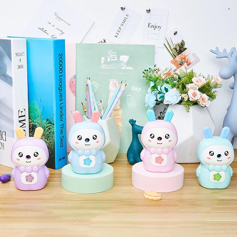 Rabbit Pencil Sharpener Pencil Sharpener Automatic Feed Pen Sharpener Pen Knife Cutting Effort Not Stuck Lead