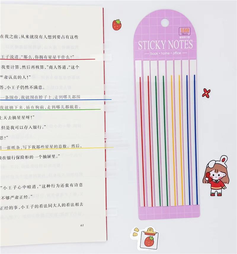 

160 Sheets Transparent Sticky Notes Pads Clear Notepad Waterproof Memo Pad for Journal School Office Stationery