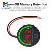 DC7-55V Voltage and Power Indicator Round LED Indicator Universal Battery Power Display for Lithium Batteries Power-Off Memory