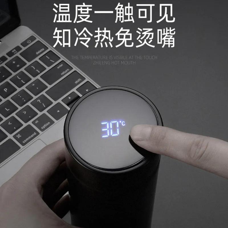 Car 500ml Intelligent Temperature Display Insulating Cup For Tesla Model 3 Model Y Model S Model X Auto Interior Accessories